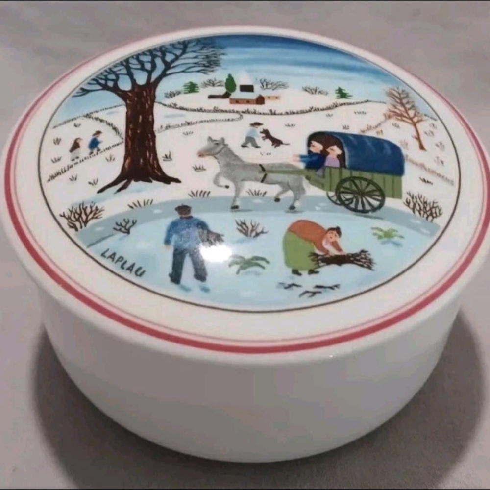 Villeroy & Boch Laplau Candy Trinket Dish with Cover : Christmas : Porcelaine